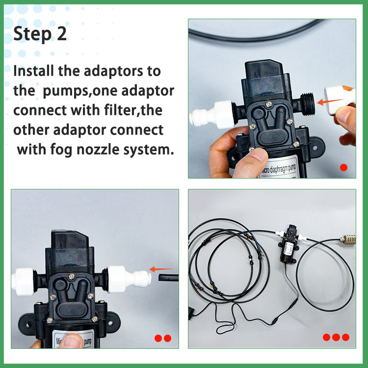 Outdoor Misting Cooling System Kit with Pump (15 meters)