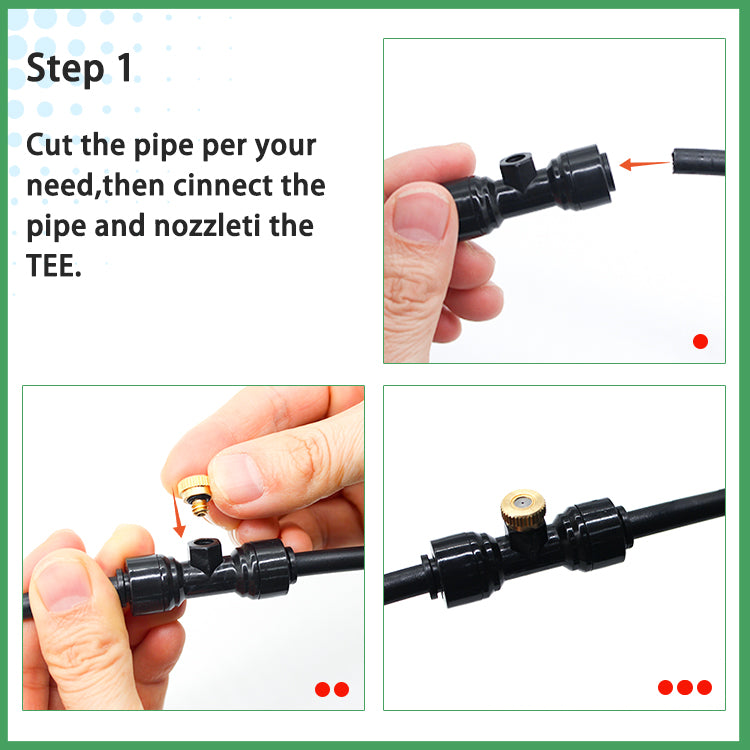 Outdoor Misting Cooling System Kit with Pump (15 meters)