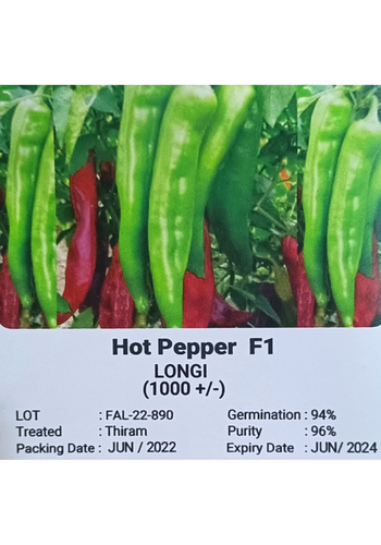 Longi Hot Pepper F1 Vegrow Seeds 10 Seeds Mhb Hydroponics