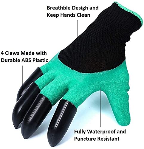 Garden glove with claws